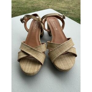 Women Ankle Strap Size 7 Open Toe Low Chunky‎ Block Heel Sandals #2-29